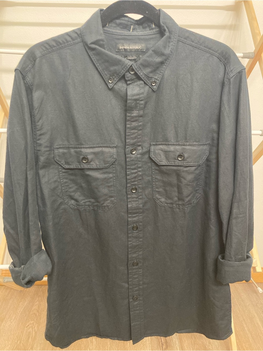 Banana Republic Men's Linen-Cotton Blend Safari Shirt